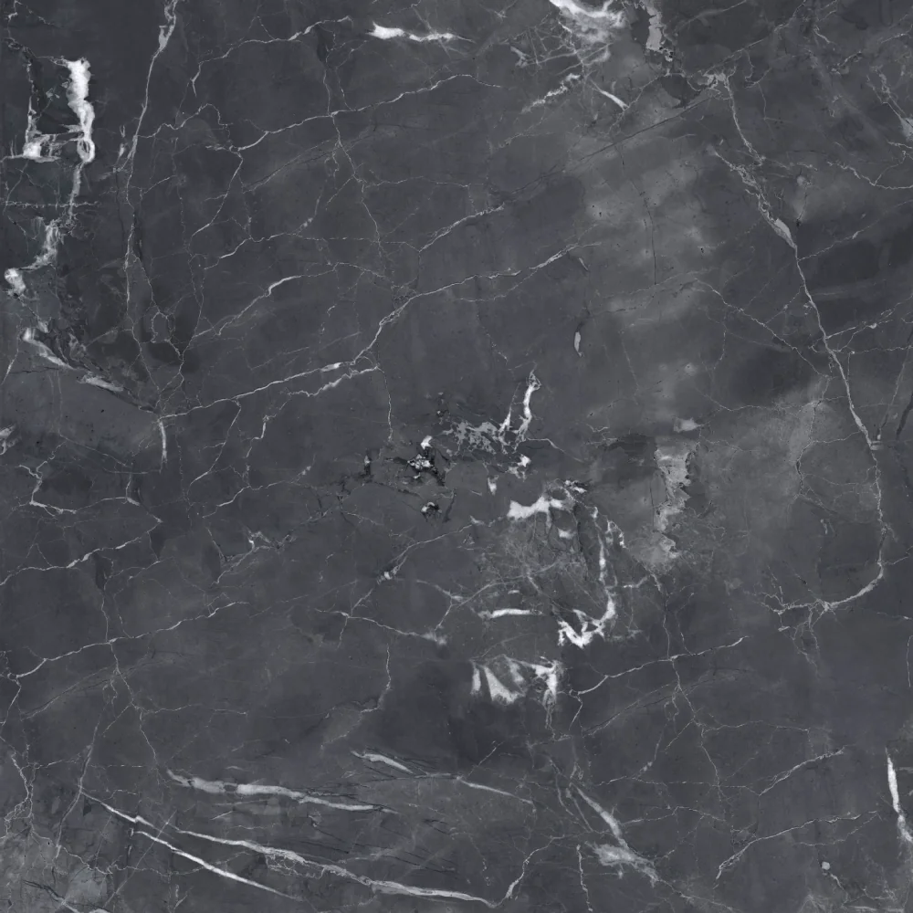 Gresie Exterior / Interior Portelanata Black Marble 58 x 58 cm Lucioasa Rectificata Tip Marmura