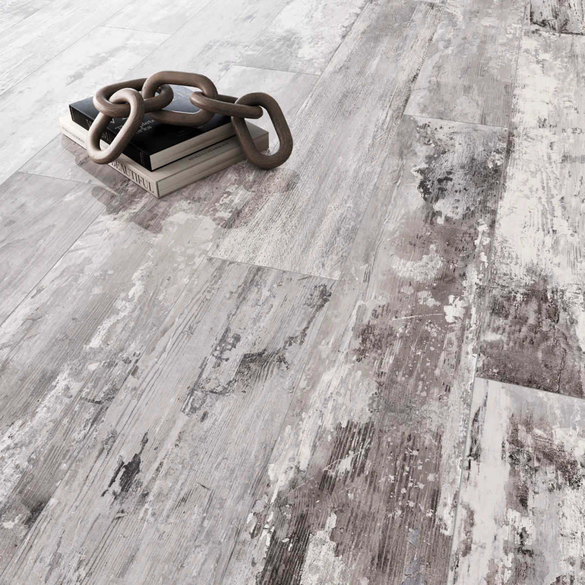 Gresie Tip Parchet Exterior / Interior Woodsman Country Ash 20 x 120 cm Mata Portelanata