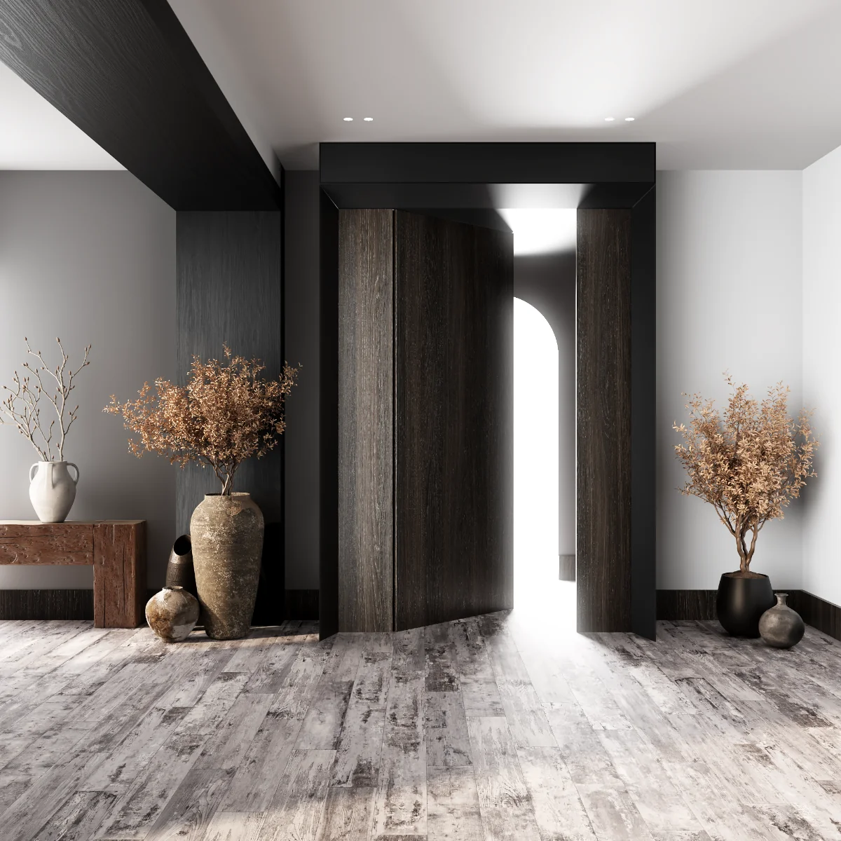 Gresie Tip Parchet Exterior / Interior Woodsman Country Ash 20 x 120 cm Mata Portelanata