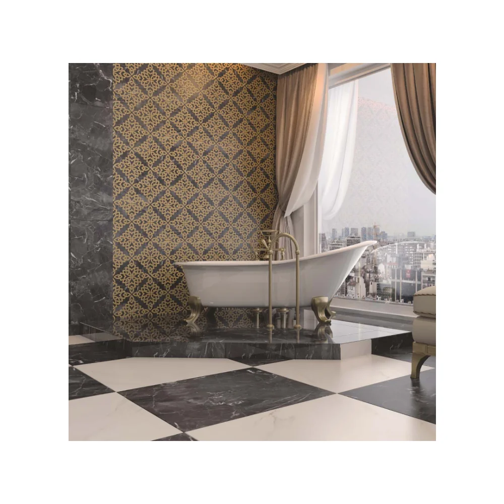 Faianta Rectificata Black Marble 33 x 99 Lucioasa