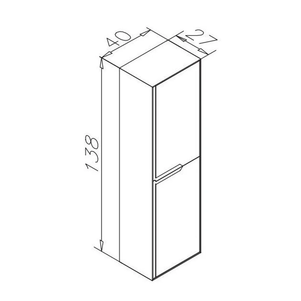 Dulap Baie Suspendat Orka Craft Nuc 40x138 cm