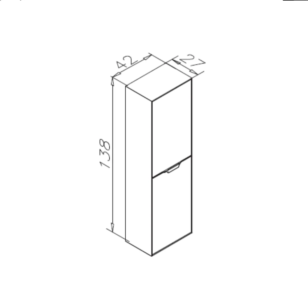 Dulap Baie Suspendat Orka Mono Macael 40x138 cm