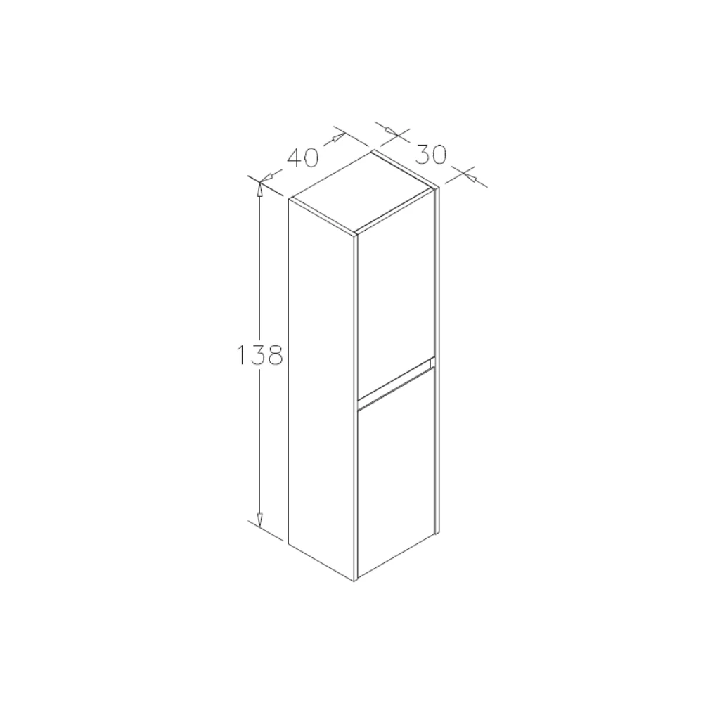 Dulap Baie Suspendat Orka Lisbon Antracit 40x138 Cm