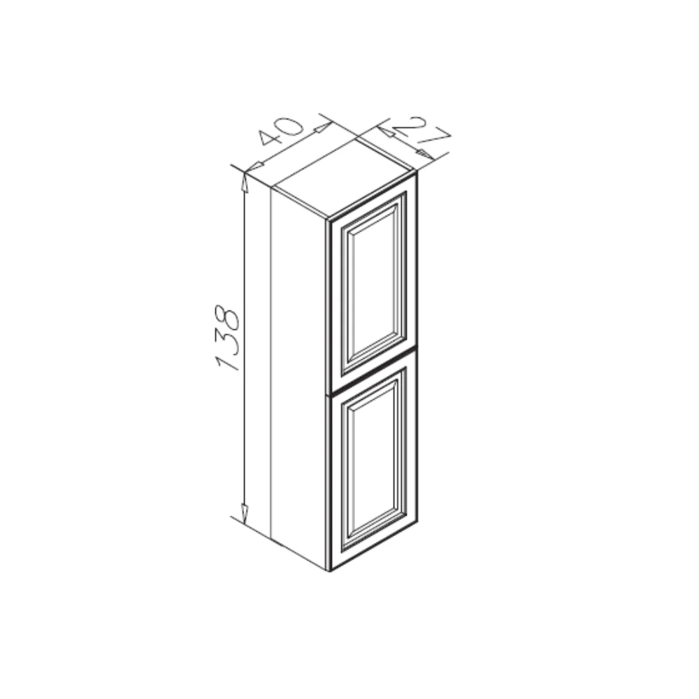 Dulap Baie Suspendat Orka Style Negru-Argintiu 40x138 cm