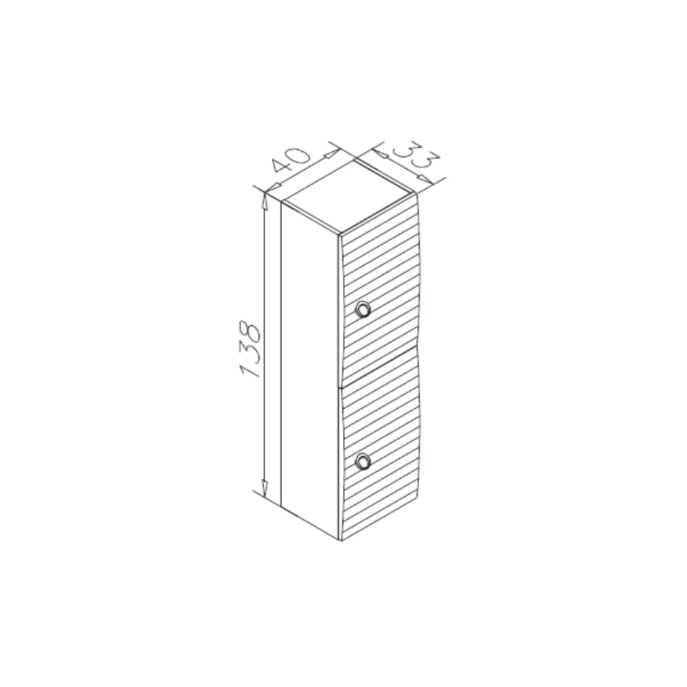Dulap Baie Suspendat Orka Anzer Alb 40x138 cm