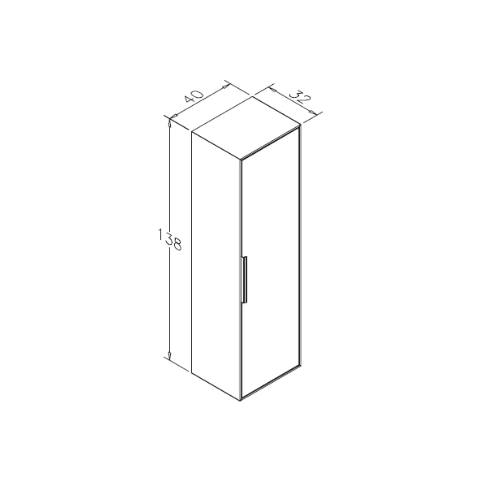 Dulap Baie Suspendat Orka Patara Navaro 40x138 cm
