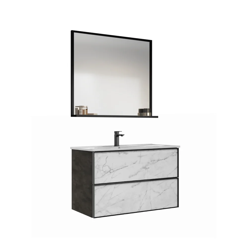 Set Mobilier Baie Orka Lucca 3 Piese Irony 100 Cm