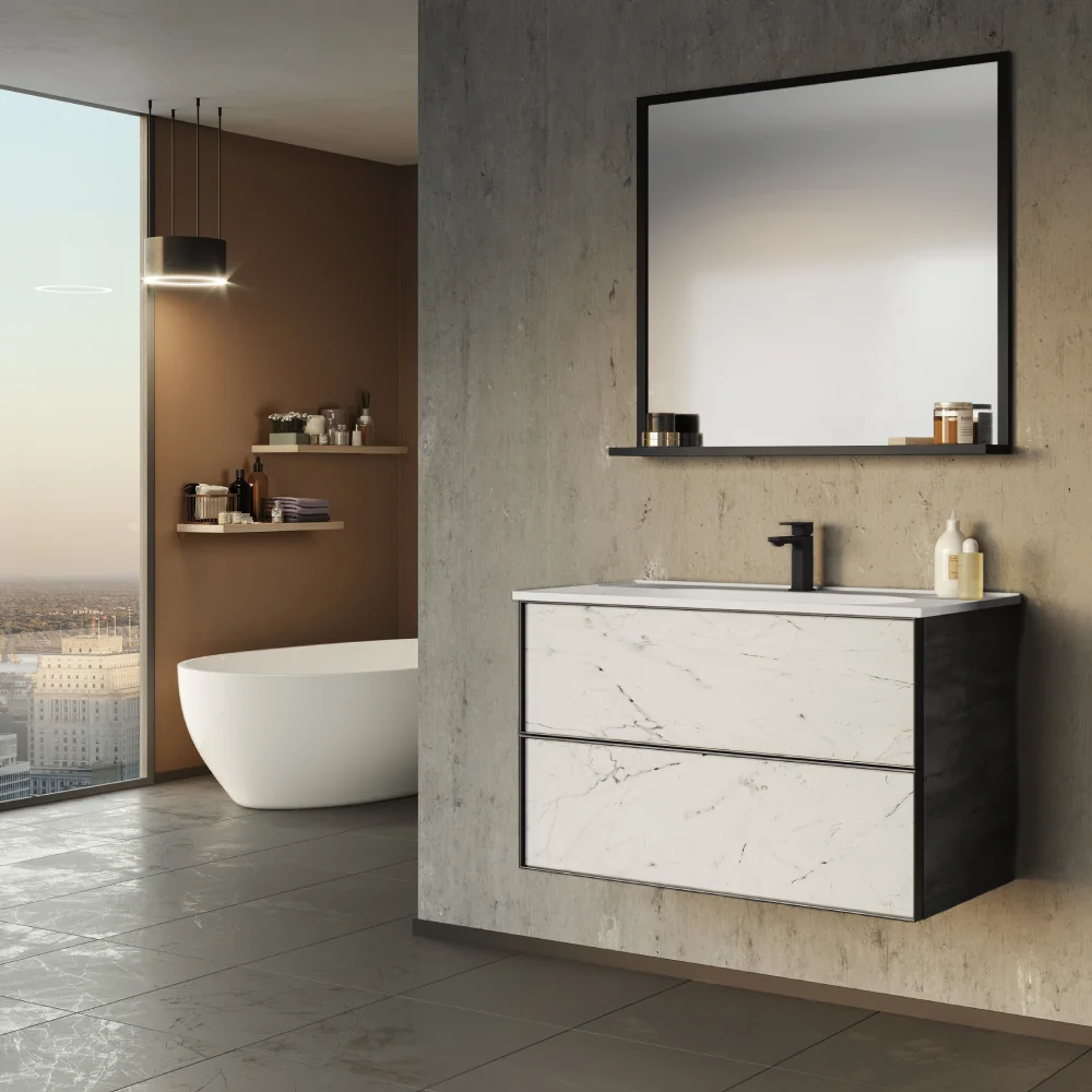 Set Mobilier Baie Orka Lucca 3 Piese Irony 100 Cm