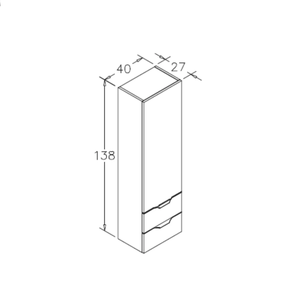 Dulap Baie Suspendat Orka Vento Glasgow 40x138 cm