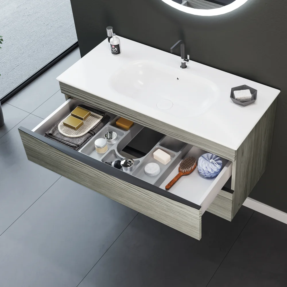 Set Mobilier Baie Orka Vento Suspendat 3 Piese Dublin 100 Cm