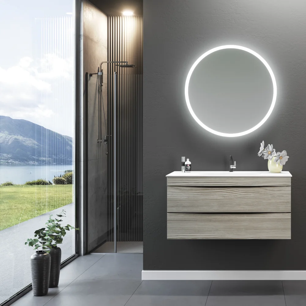 Set Mobilier Baie Orka Vento Suspendat 3 Piese Dublin 100 Cm