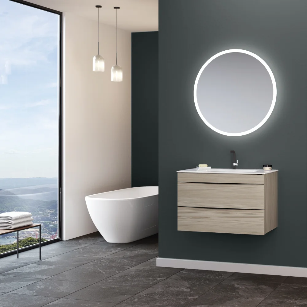 Set Mobilier Baie Orka Vento Suspendat 3 Piese Glasgow 80 Cm