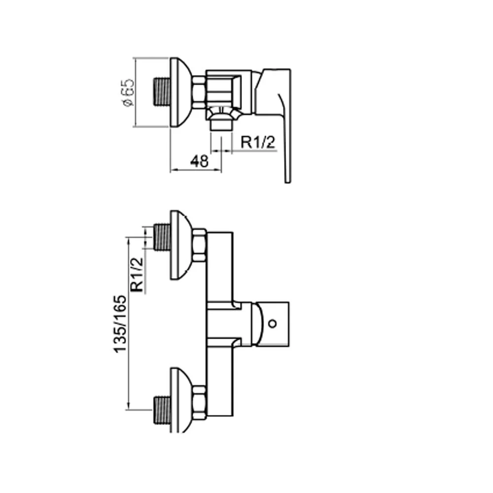 Baterie Dus Boet Luca 14424/N Monocomanda Furtun Si Para De Dus Incluse Negru Mat