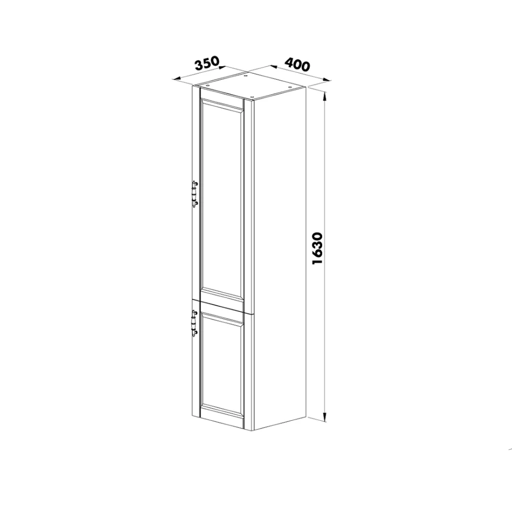 Dulap Baie Suspendat Virgo Alb 40x163 Cm