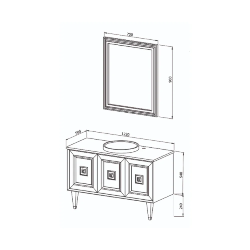Set Mobilier Baie Arma 3 Piese Gri Mat 120 cm