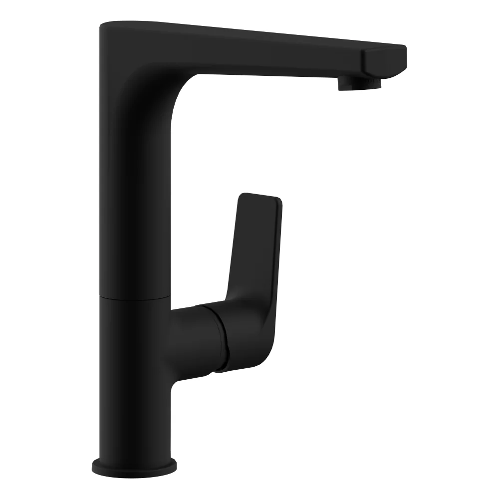 Baterie Bucatarie Celesta Aria Monocomanda Negru Mat