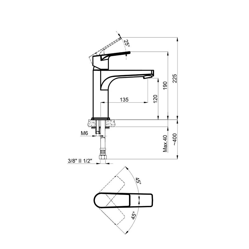 Baterie Lavoar Celesta Aria Monocomanda Gunmetal Gray