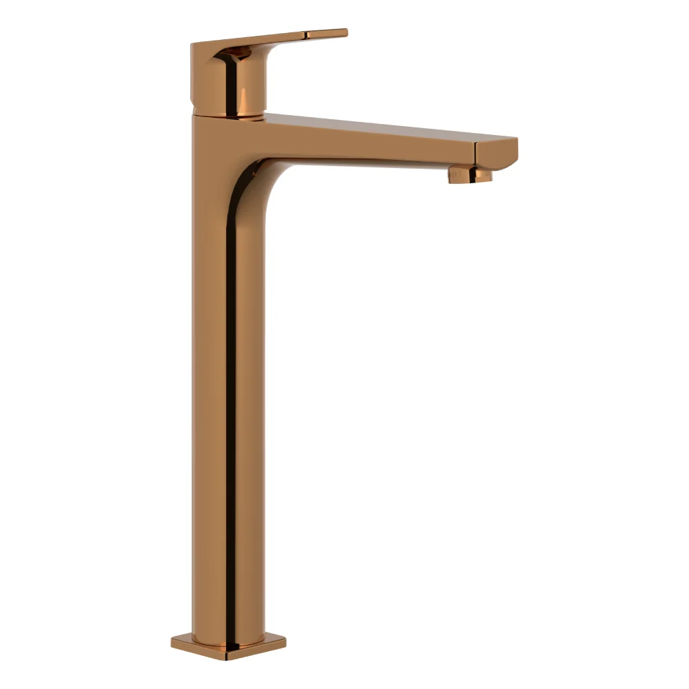Baterie Lavoar Inalta Celesta Aria Monocomanda Design Modern Cupru Lucios