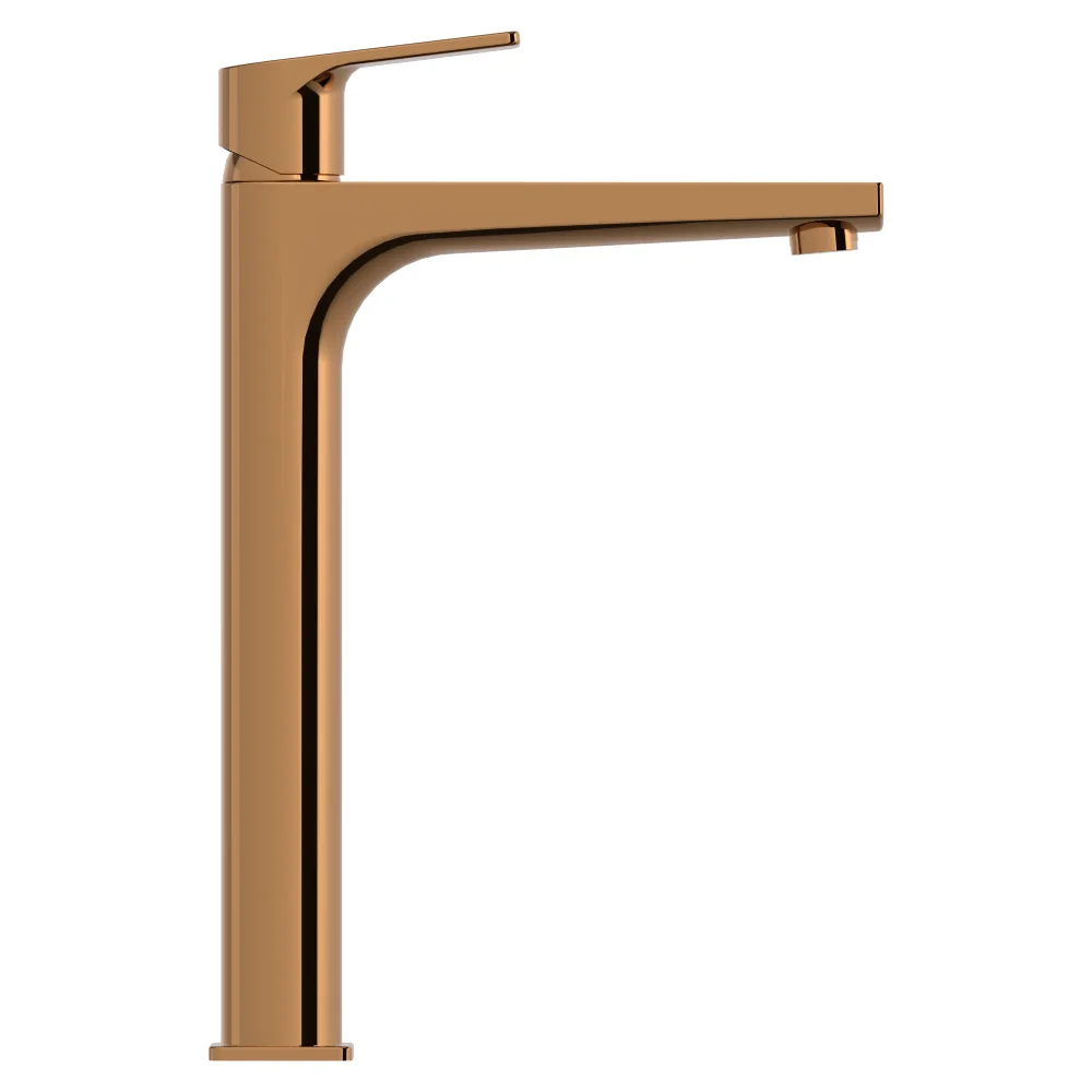 Baterie Lavoar Inalta Celesta Aria Monocomanda Design Modern Cupru Lucios