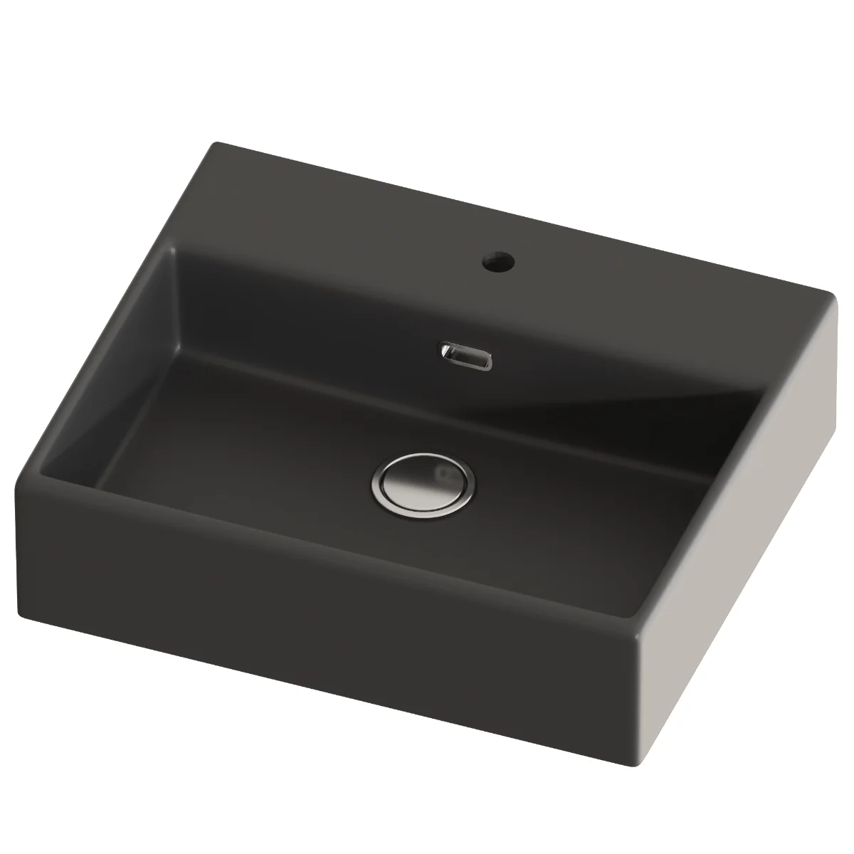 Lavoar Baie Pe Blat Celesta Urban 50 50 x 42 x 14 cm Orificiu Baterie Ceramică Antracit Mat