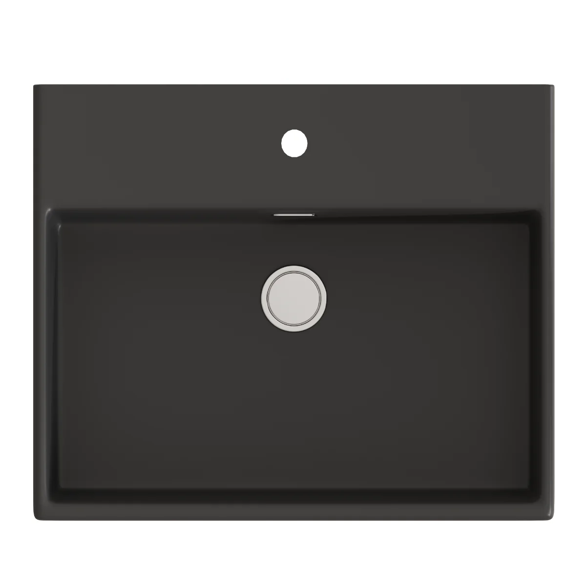 Lavoar Baie Pe Blat Celesta Urban 50 50 x 42 x 14 cm Orificiu Baterie Ceramică Antracit Mat