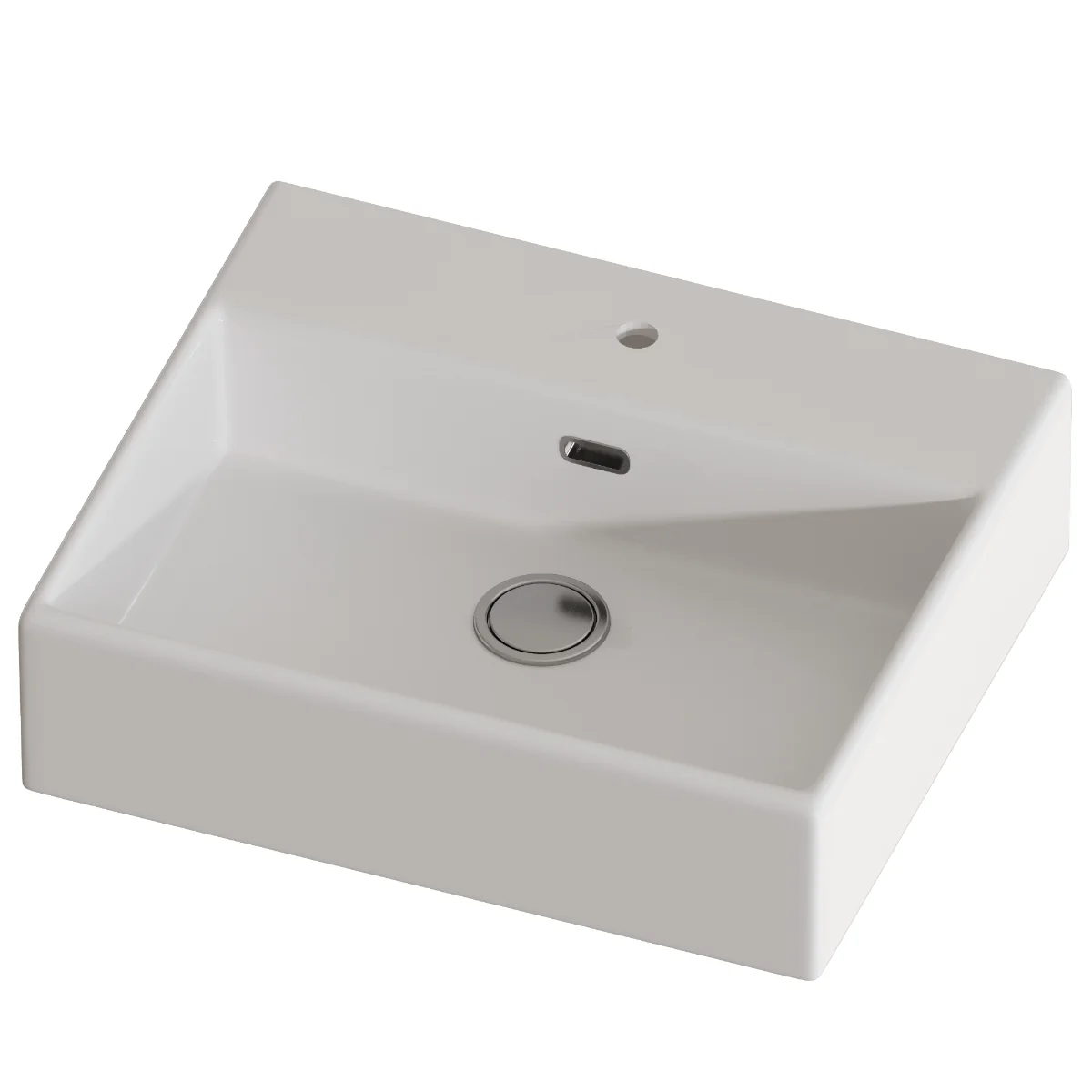 Lavoar Baie Pe Blat Celesta Urban 50 50 x 42 x 14 cm Orificiu Baterie Ceramică Alb