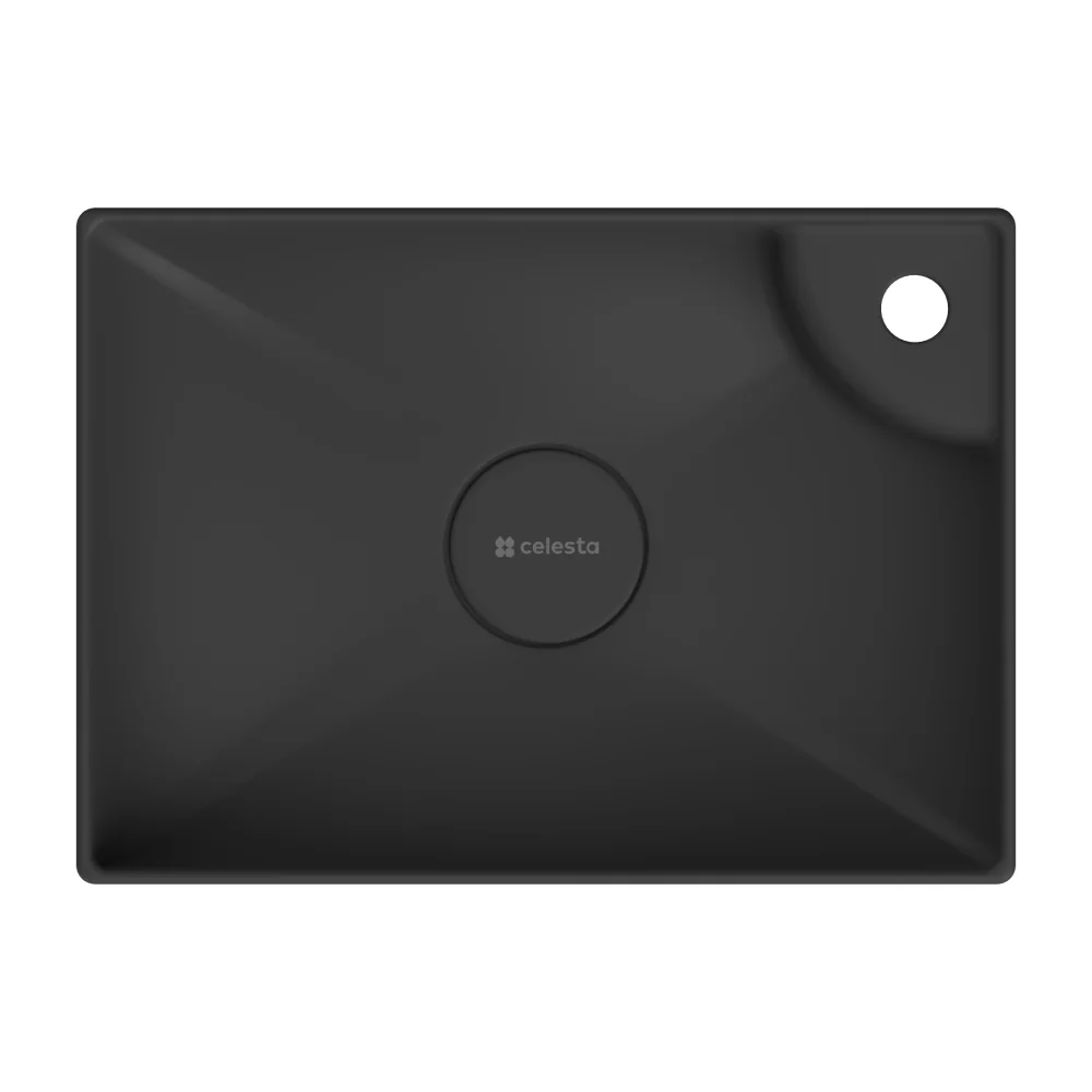 Lavoar Baie Pe Blat Celesta Montreal 50 x 36 x 11 cm Orificiu Baterie Ceramică Antracit Mat