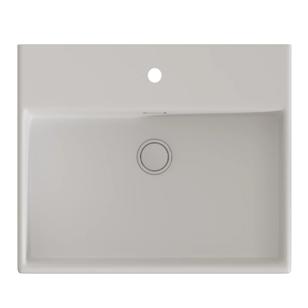 Lavoar Baie Pe Blat Celesta Urban 50 x 42 x 14 cm Orificiu Baterie Ceramica Alb Mat