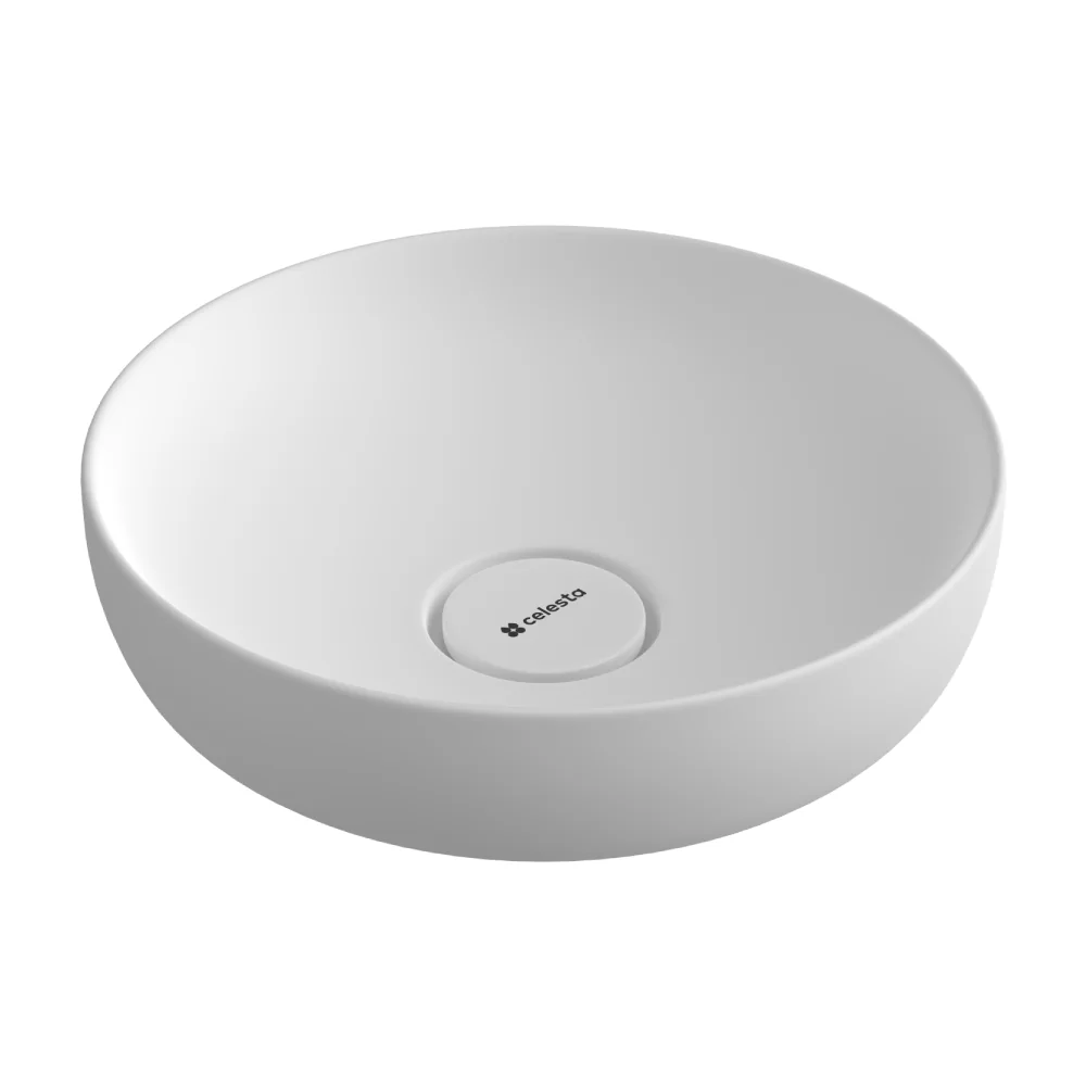 Lavoar Baie Pe Blat Celesta Luna 42 x 42 x 13 cm Ceramica Alb Mat