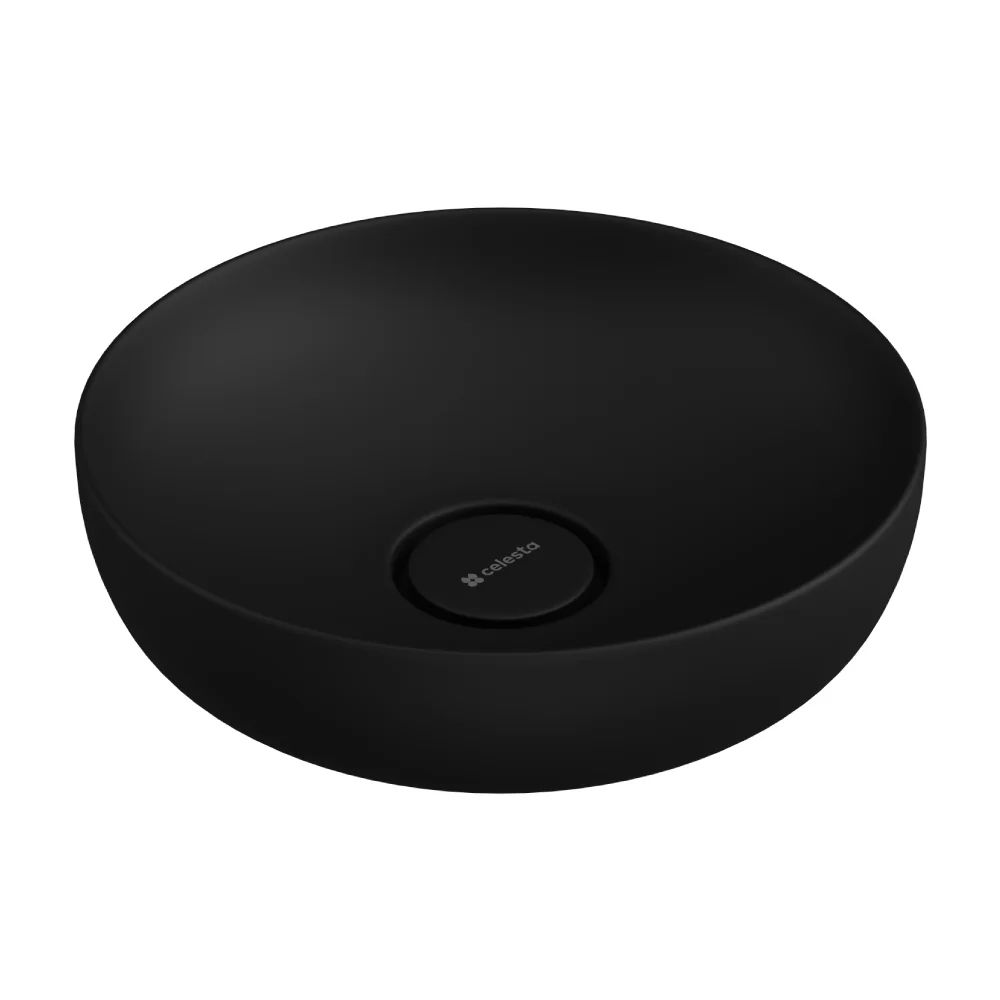 Lavoar Baie Pe Blat Celesta Luna 42 x 42 x 13 cm Ceramica Negru Mat