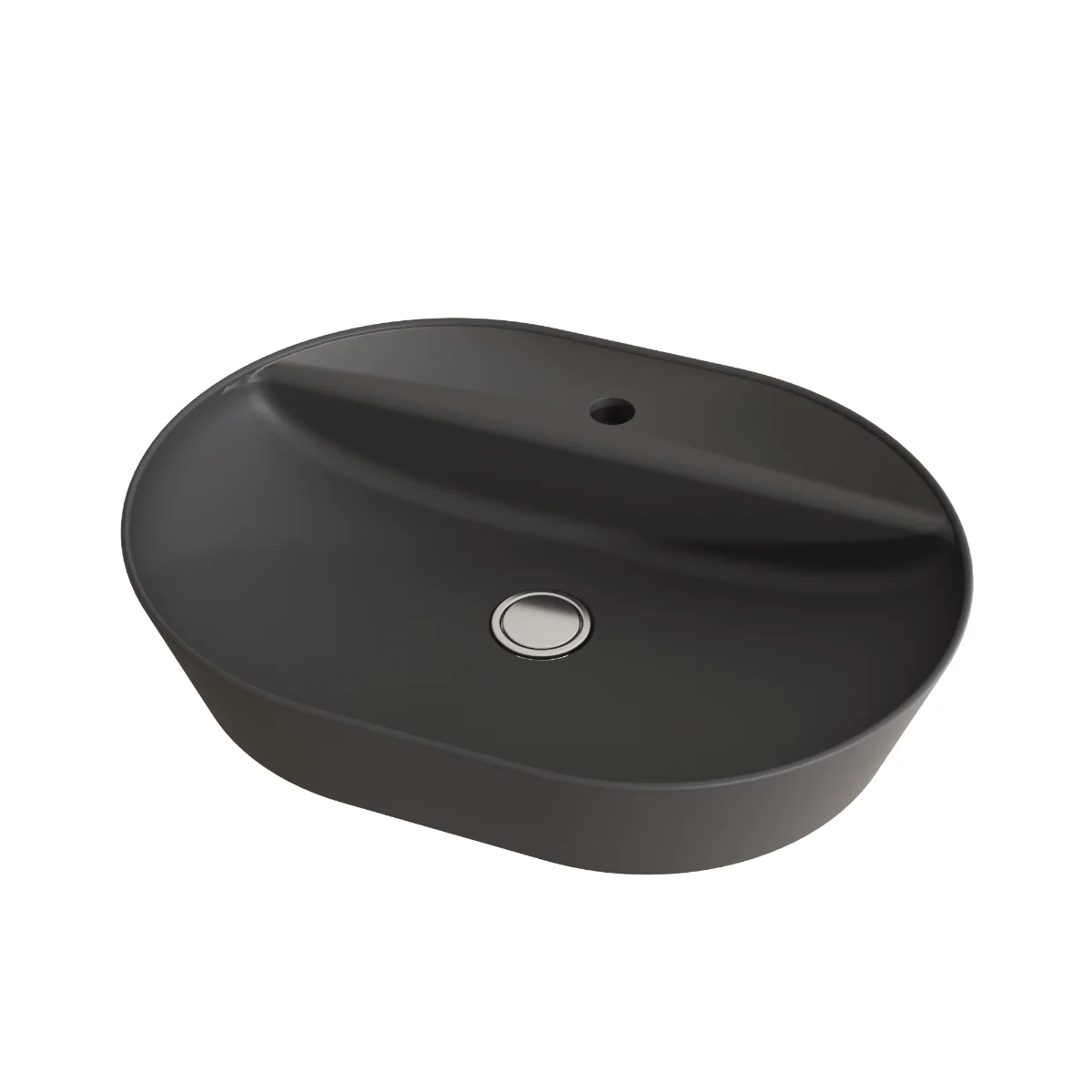 Lavoar Baie Pe Blat Celesta Vista 60 x 45 x 11.5 Cm Ceramica Antracit Mat