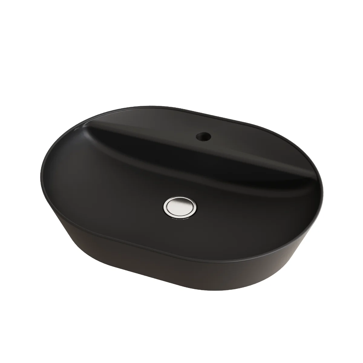 Lavoar Baie Pe Blat Celesta Vista 60 x 45 x 11.5 cm Ceramica Negru Mat