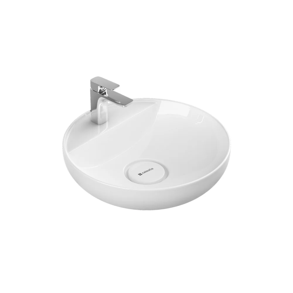 Lavoar Pentru Blat Celesta Lara 42 x 42 x 13 cm Orificiu Baterie Ceramică Alb