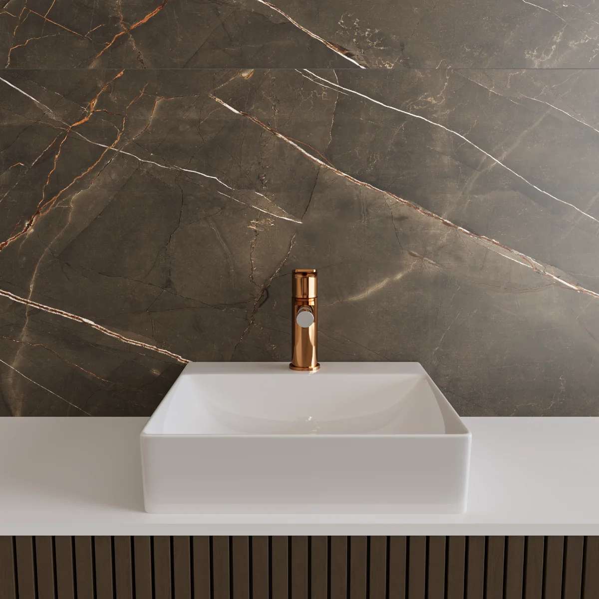 Lavoar Baie Pe Blat Celesta Soho 40 40 x 40 x 11 cm Orificiu Baterie Ceramică Alb