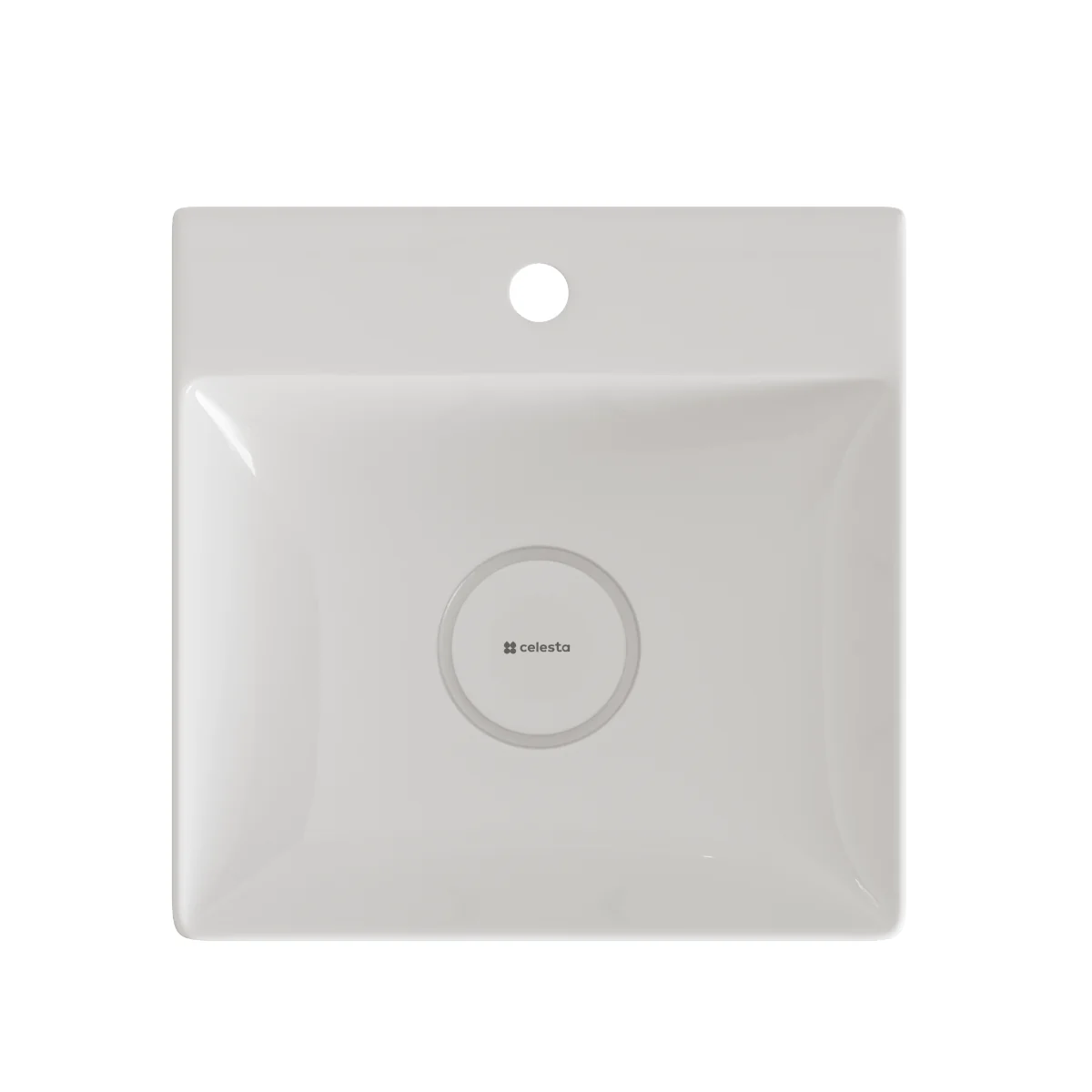 Lavoar Baie Pe Blat Celesta Soho 40 40 x 40 x 11 cm Orificiu Baterie Ceramică Alb