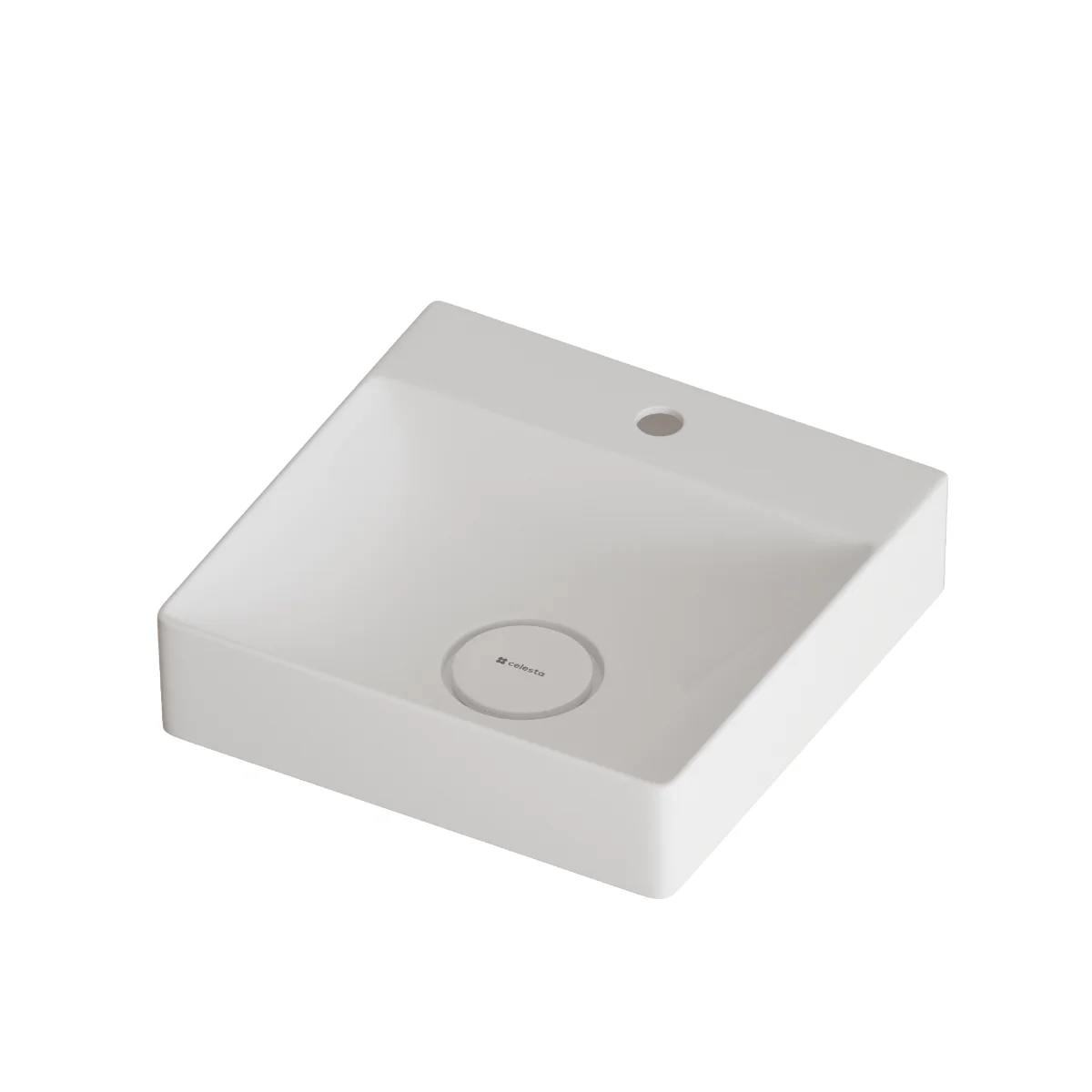 Lavoar Baie Pe Blat Celesta Soho 40 40 x 40 x 11 cm Orificiu Baterie Ceramică Alb