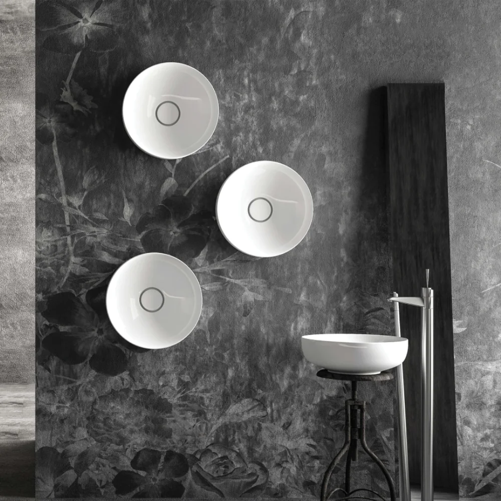 Lavoar Baie Pe Blat Celesta Luna 42 x 42 x 13 Cm Ceramica Alb