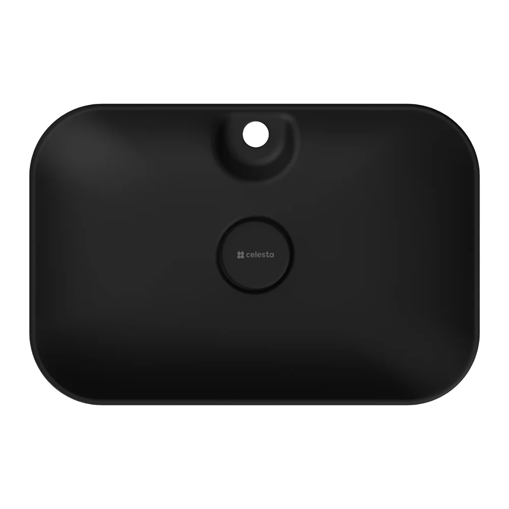 Lavoar Baie Pe Blat Negru Mat Celesta Eva 60 x 40 x 13 Cm Orificiu Baterie Model Ceramica