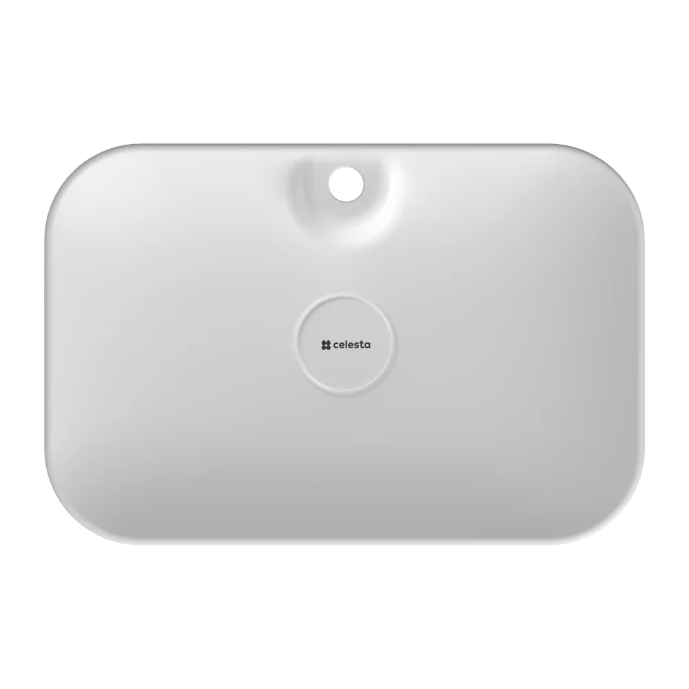 Lavoar Baie Pe Blat Celesta Eva 60 x 40 x 13 Cm Orificiu Baterie Model Ceramica Alb Mat