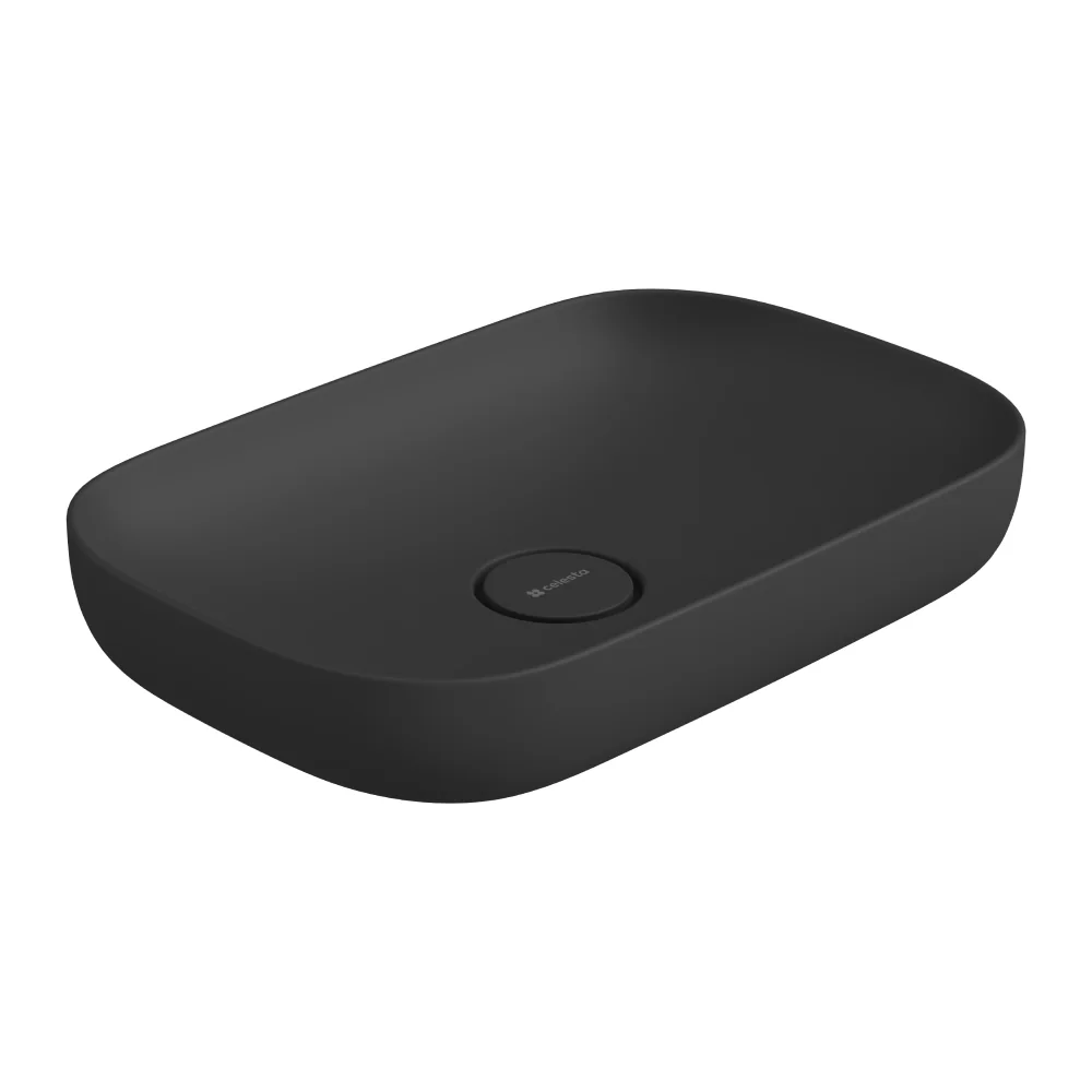 Lavoar Baie Pe Blat Celesta Carina 60 x 40 x 13 cm Ceramică Antracit Mat Calitate Premium