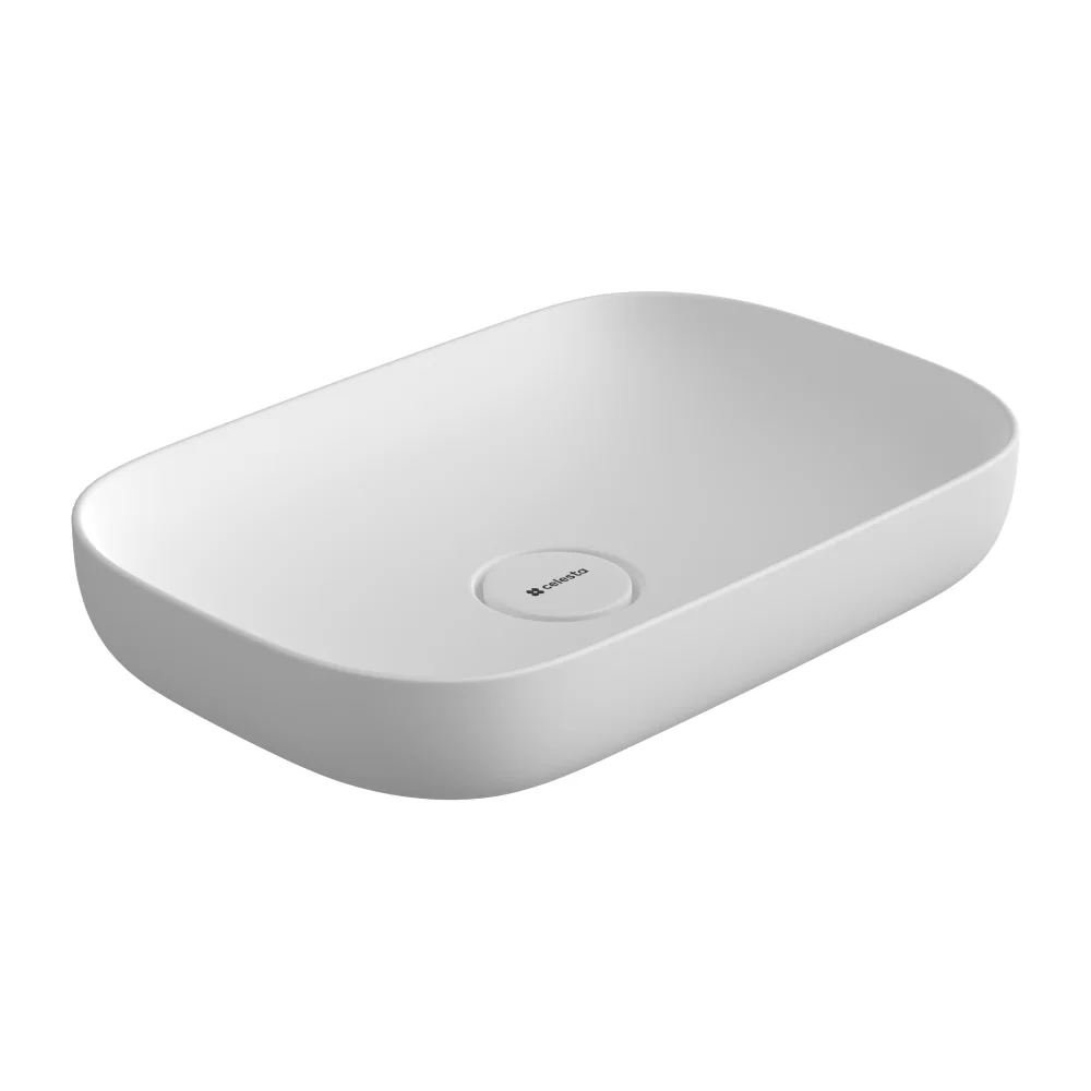 Lavoar Baie Pe Blat Celesta Carina 60 x 40 x 13 cm Ceramică Alb Mat