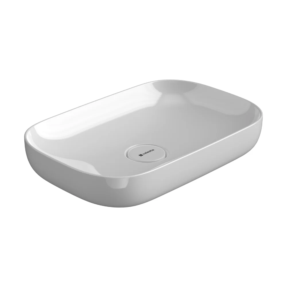 Lavoar Baie Pe Blat Celesta Carina 60 x 40 x 13 cm Ceramica Alb Lucios