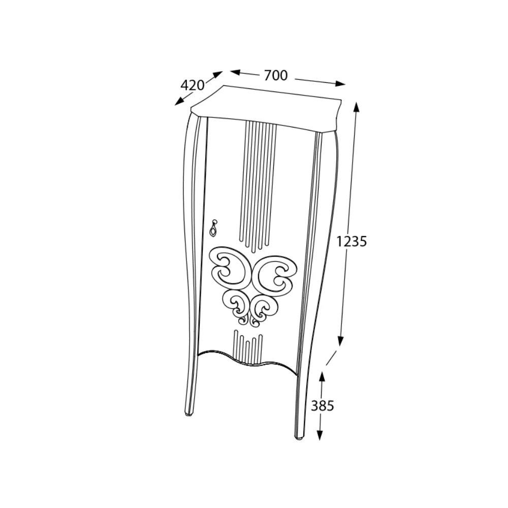 Dulap Soldat Baie Pierre Cardin Hermitage Negru 70x162 cm