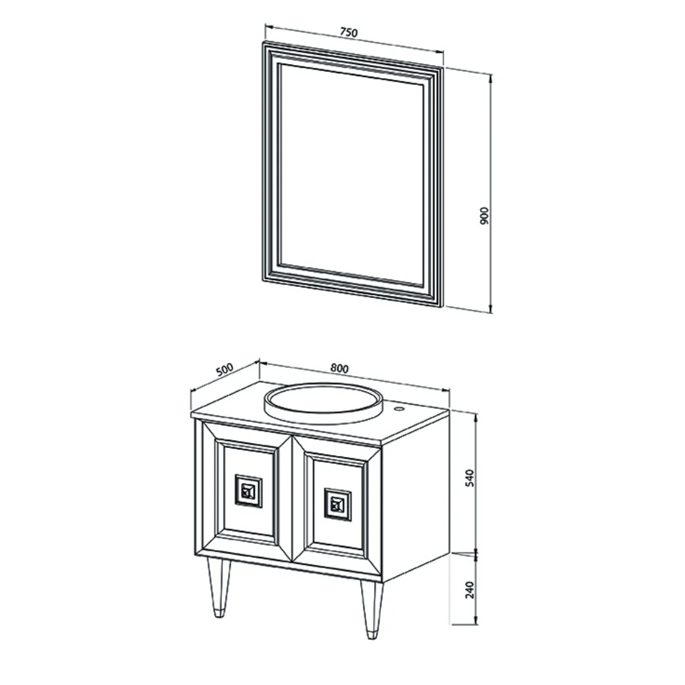 Set Mobilier Baie Arma 3 Piese Verde 80 cm