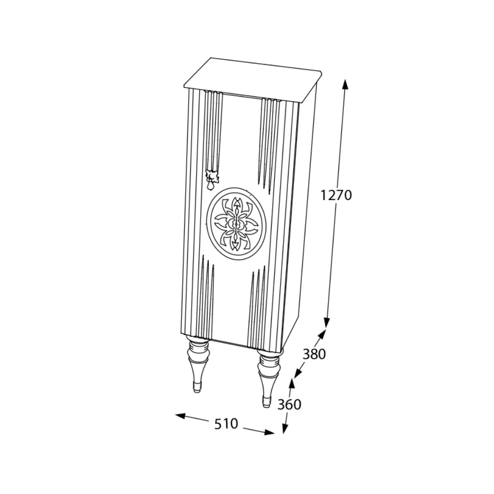 Dulap Soldat Baie Pierre Cardin Tate Alb 51x163 cm