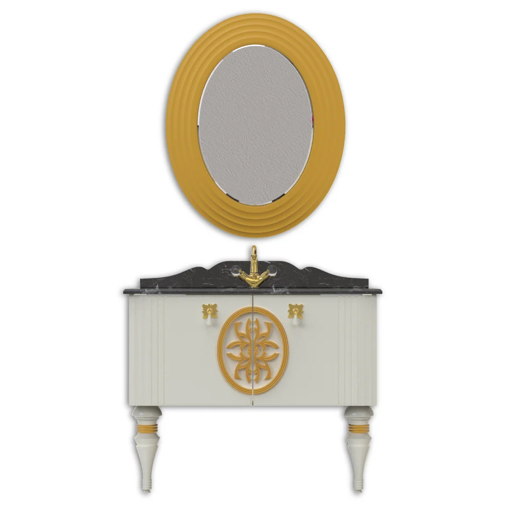 Set Mobilier Baie Pierre Cardin Tate 3 Piese Alb 102 cm