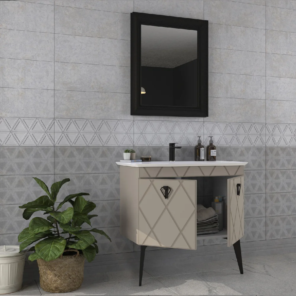 Set Mobilier Baie Cosmos 3 Piese Mocha Mat 90 cm