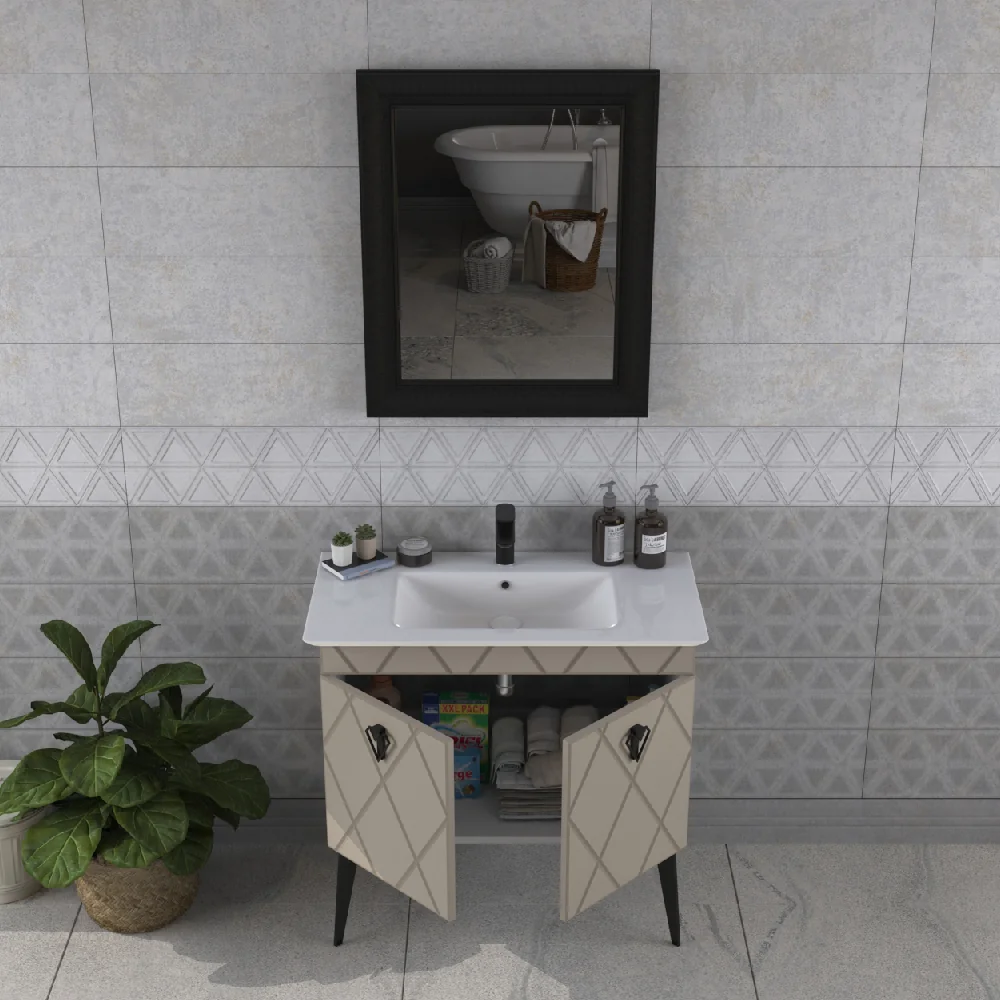 Set Mobilier Baie Cosmos 3 Piese Mocha Mat 90 cm