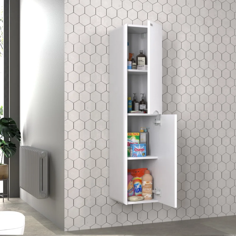 Dulap Baie Suspendat Pierre Cardin Pacific / Arctic Alb 35x150 cm