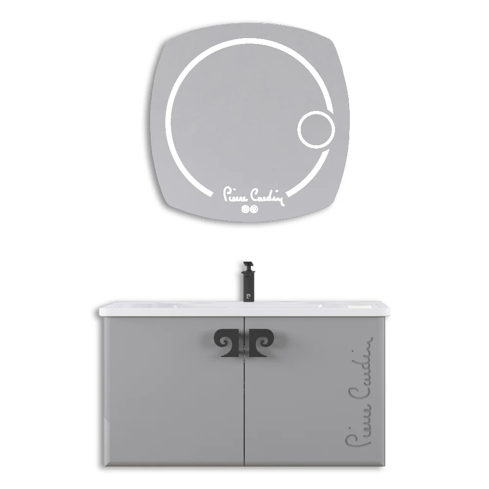 Set Mobilier Baie Pierre Cardin Star LED Suspendat 3 Piese Anthracite 105 cm